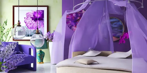 Purple and green room idea 💡