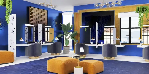 Modern hairdresser salon