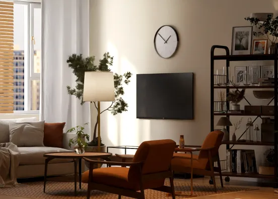 # 🤎 Mocha Mousse Living Room Renderização de Design