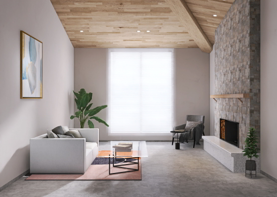Comfy small living room Design Rendering