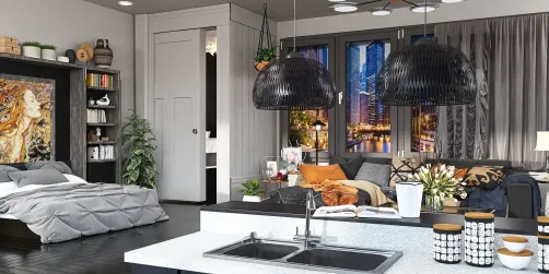 Downtown Living in a Tiny Apartment 