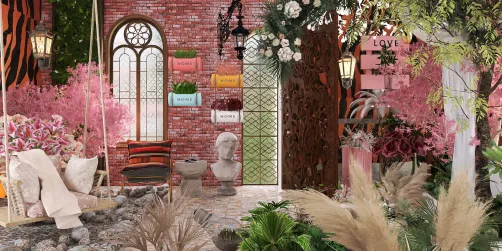 House entrance small garden