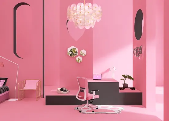 pink bedroom 💕 Design Rendering