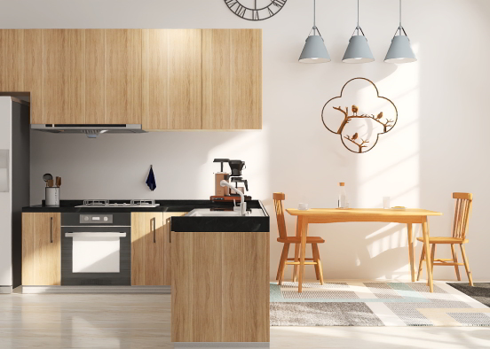 🌸Casual kitchen  Design Rendering