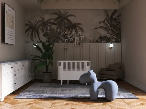 Modern baby nursery 