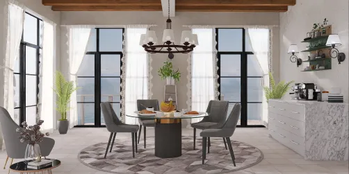 A cozy breakfast area 