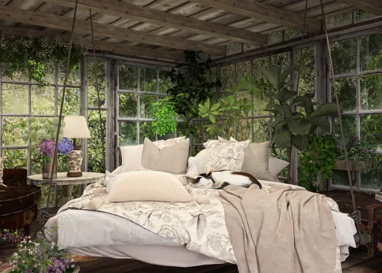 # The Garden Bedchamber  Renderização de Design