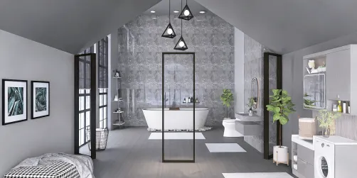 Grey Bathroom🩶🖤🤍
