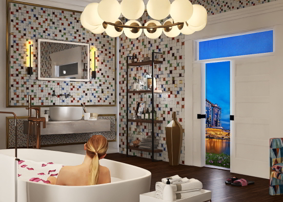 Tiled Bath ❤️❤️❤️ Design Rendering