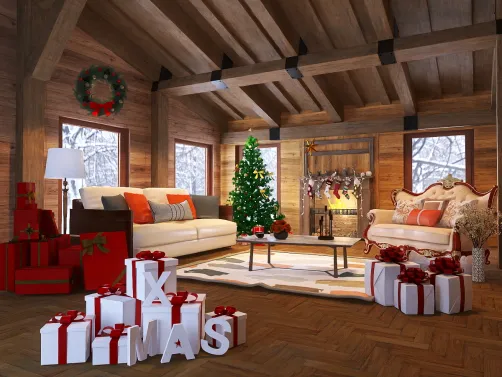 Country Christmas Cabin
