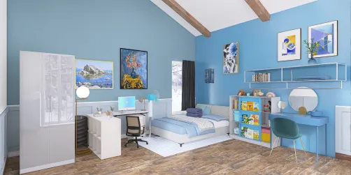 Quarto De Tema Azul