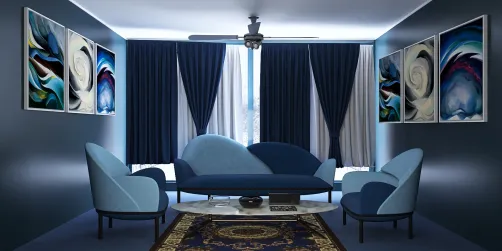 blue 💙 
Living room 💙