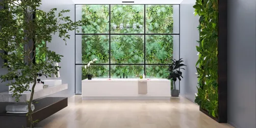 Modern green bathroom
