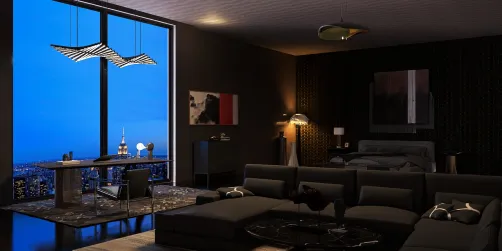 Modern dark living / bedroom