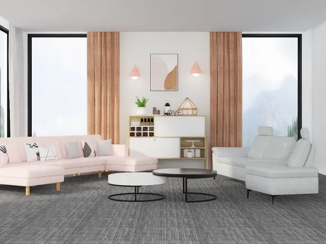 Cozy Modern Gray and Baby Pink 