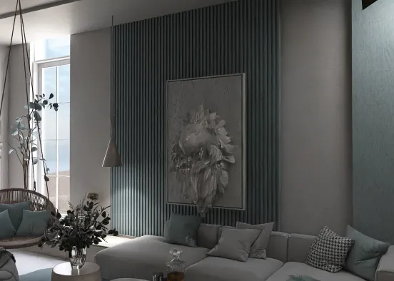 # Calm Living room Renderização de Design