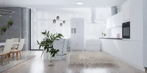 Kitchen White Simple