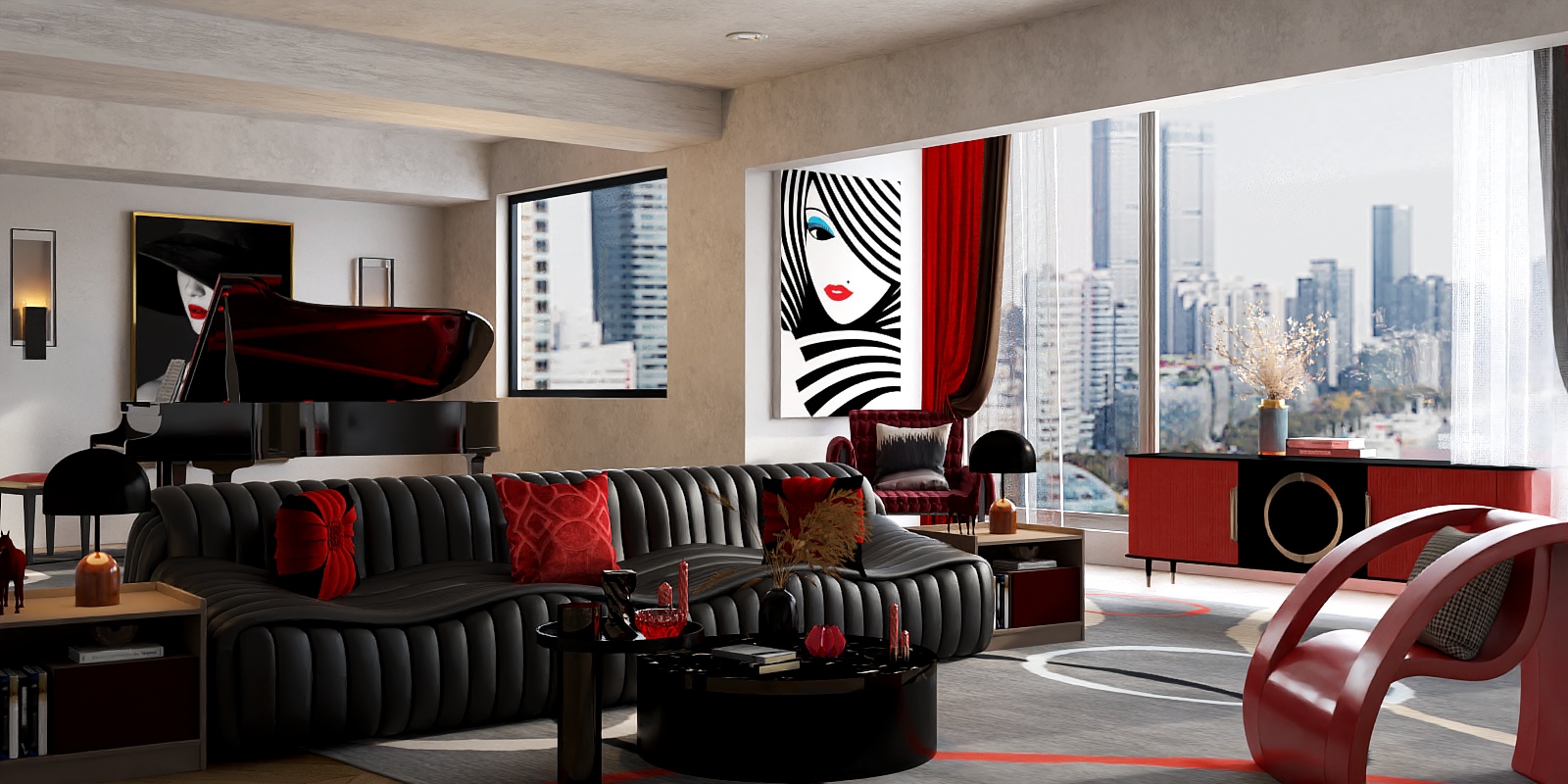 Black with a Touch of Red