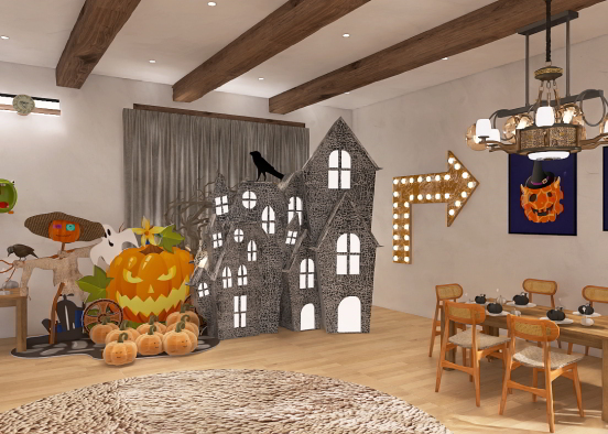 Halloween party for children  Design Rendering