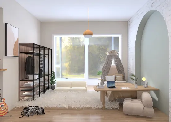 Aesthetic beige room 🤍🤎 Design Rendering