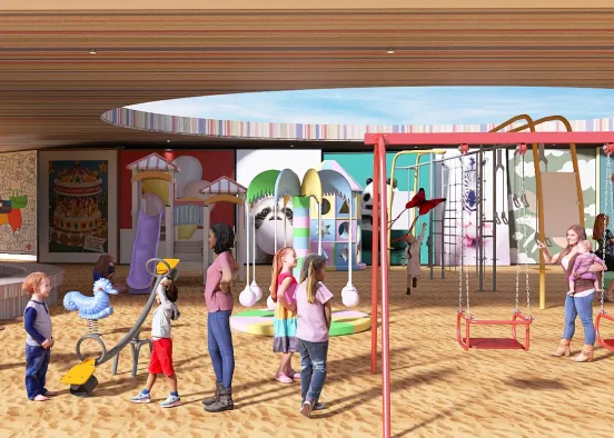 At the playground. Design Rendering