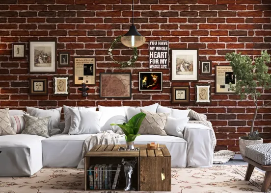 # Industrial and rustic style 🤎🖤🤍 Renderização de Design