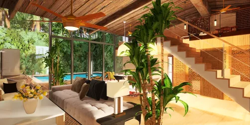 Tropical Villa with pool and Loft