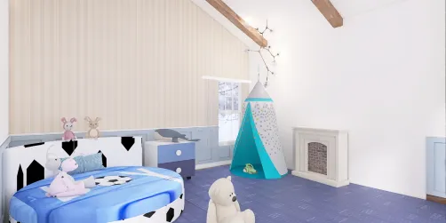 Kids bedroom blue