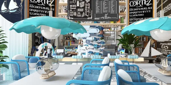 Ocean Sea Theme Cafe