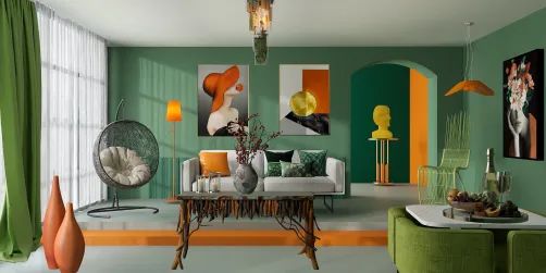 Orange and Green Living
