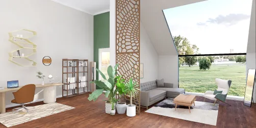 office and living room