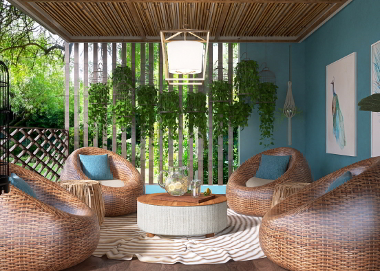 Bird Lovers Patio Design Rendering