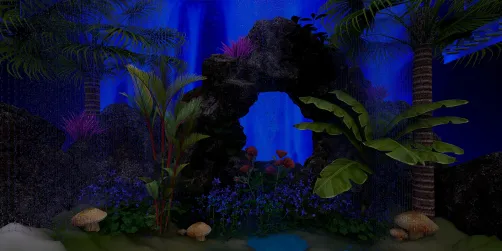 Blue Falls .... Hiroshi Senju Artist 