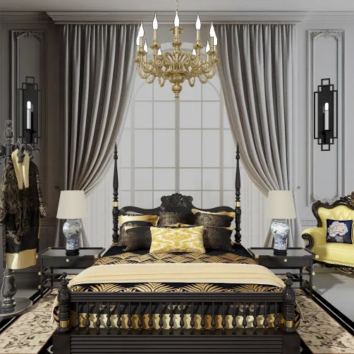 Rococo Elegance in Pastel Yellow