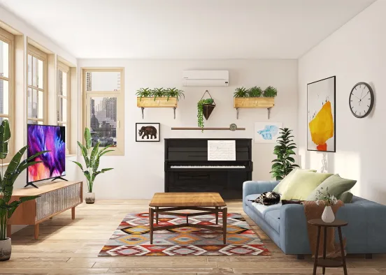 Cozy livingroom Design Rendering