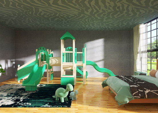 Chambre verte 💚 Design Rendering