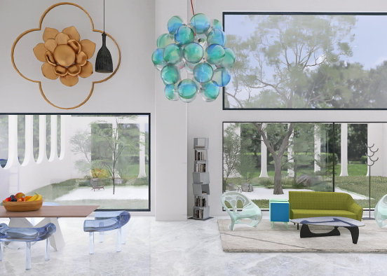 Living room - futuristic  Design Rendering
