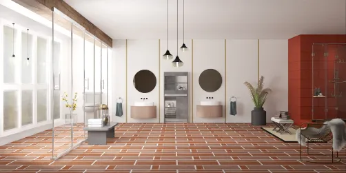 Mosaic interior bathroom