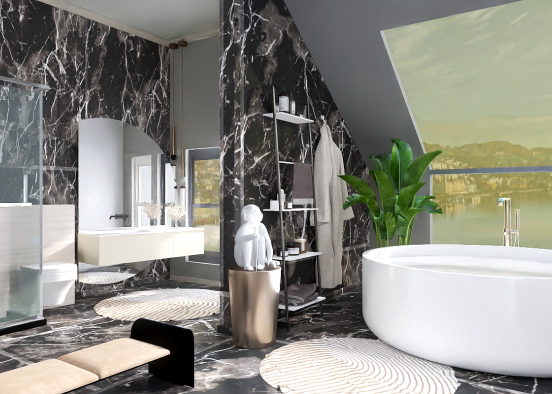 Bathroom in marble..🙂🙂💦 Design Rendering