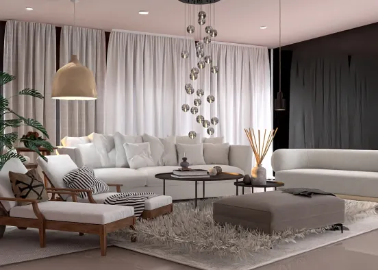 Soulful Living Room. Design Rendering