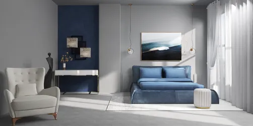 🌊Navy bedroom🌊