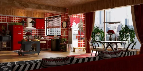 Kitchen with dining and sitting area ❤️
