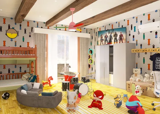 Spoiled kids' room 👦💵🧸 Design Rendering
