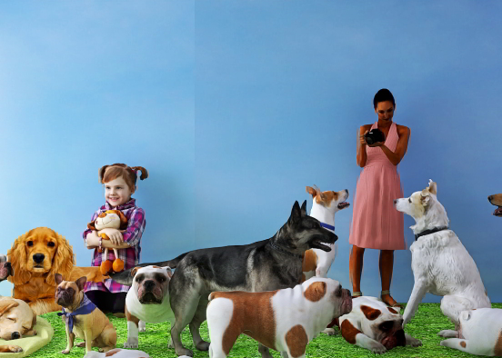 Pooch and people picture Design Rendering
