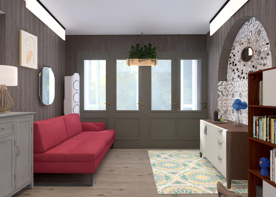 super basic hallway Design Rendering