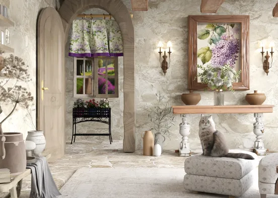 # Country French Reading Nook Визуализация дизайна