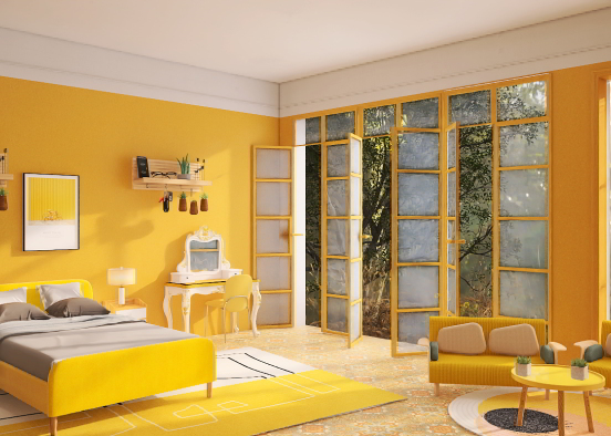 Chambre jaune 💛 Design Rendering