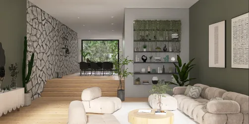 green livingroom - modern