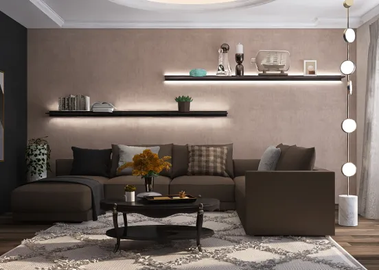 Cosy living room Design Rendering