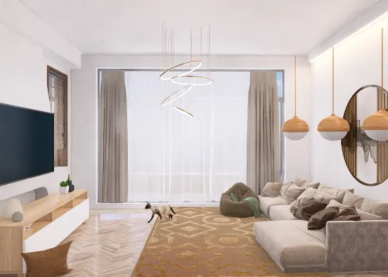 Chocolate living room 🤎 Design Rendering